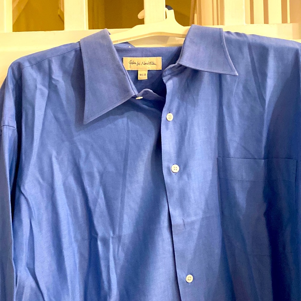 John W. Nordstrom Italian Fabric Mens Button-Down Dressy Shirt Size 3XL